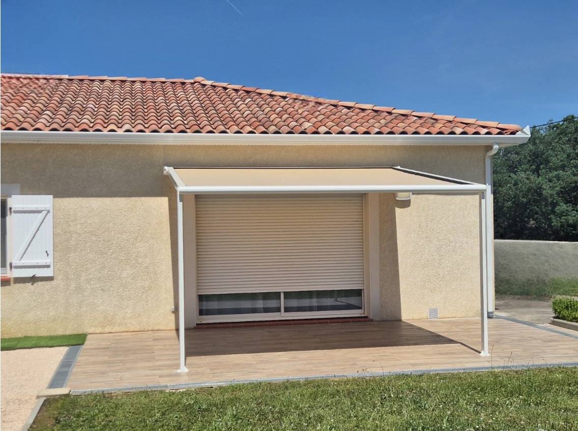 pergola toile enroulable motorisée sur mesure, devis, Toulouse et sa région