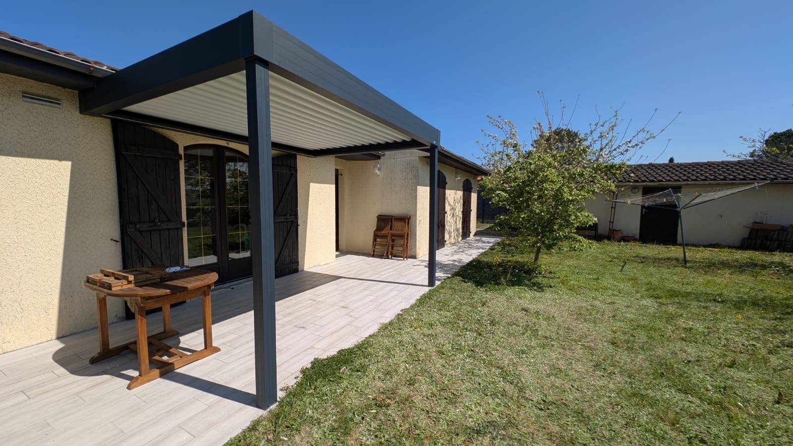 pergola bio en alu sur mesure manuelle devis gratuit Lacroix Falgarde