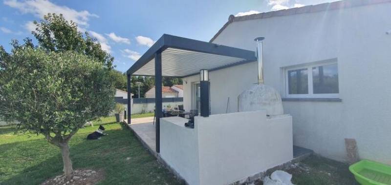 pergola bioclimatique adossée sur 2 poteaux 6x3.5m Toulouse  